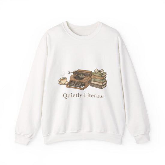 Quietly Literate Sweatshirt | Bookish Bibliophile Crewneck, Library Aesthetic