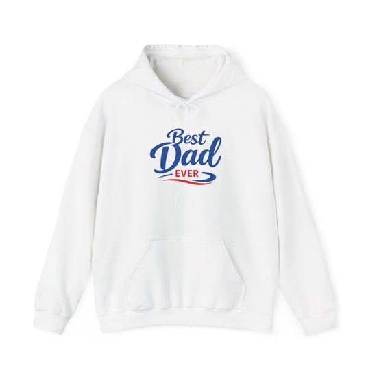 Best Dad Ever Hoodie - Patriotic Script Fathers Day Gift