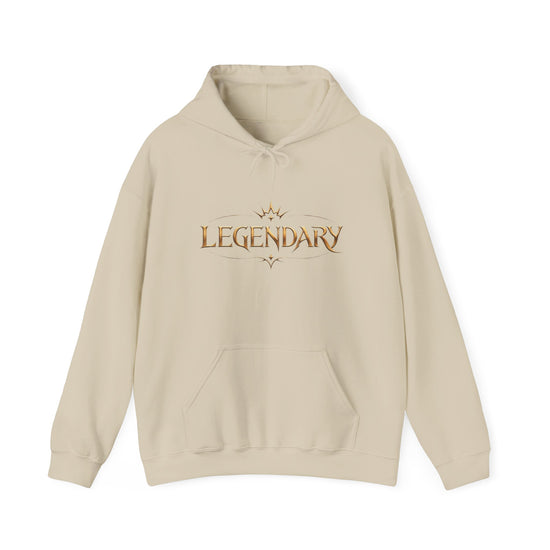 Legendary Script Hoodie — Gold Crown Graphic Pullover