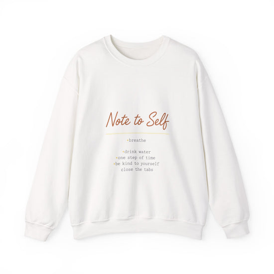 Note to Self handwritten reminder Crewneck Sweatshirt | analogue note aesthetic