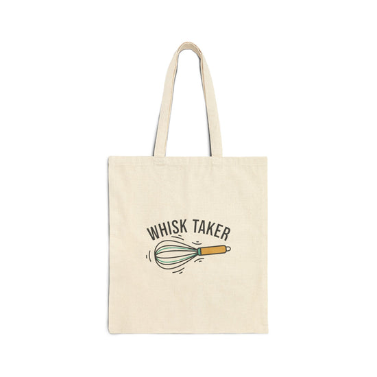 Whisk Taker Tote | Kitchen Pun Minimalism, Cooking Humor Cotton Canvas