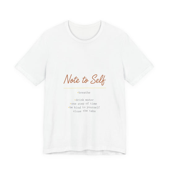 Note to Self shirt | post‑it note design, handwritten reminder tee